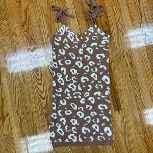POL Cheetah Print Fleece Dress